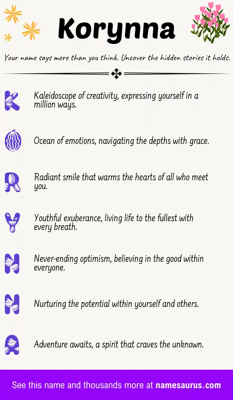 Acrostic poem about Korynna.