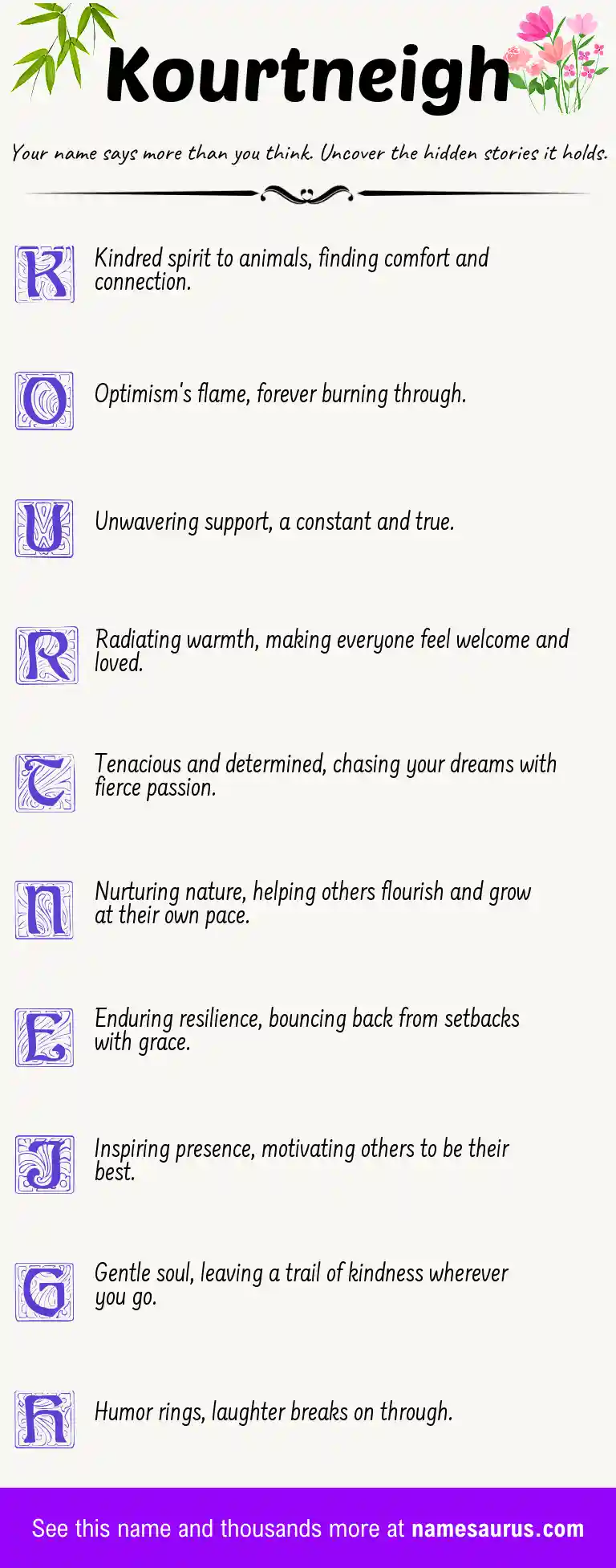 Acrostic poem about Kourtneigh.