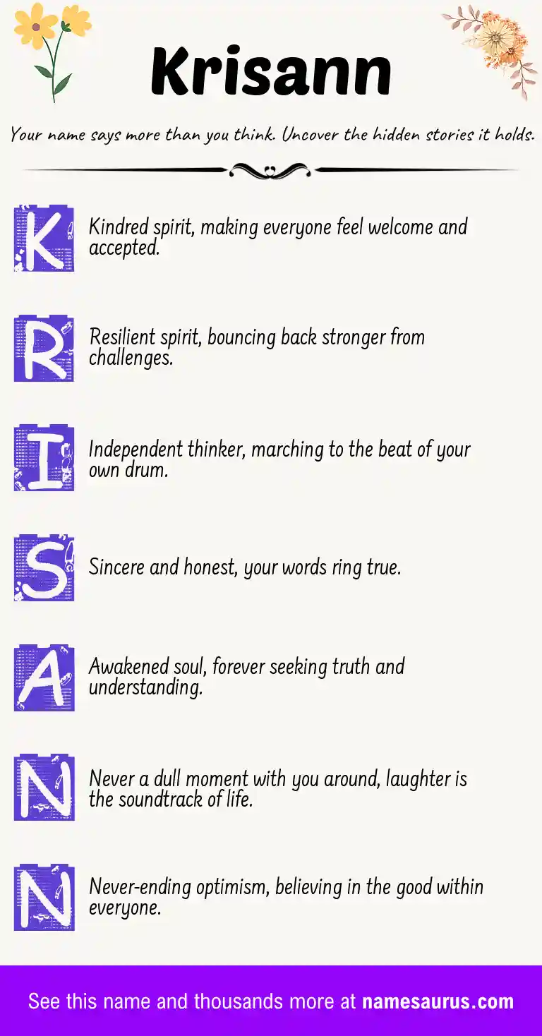 Acrostic poem about Krisann.
