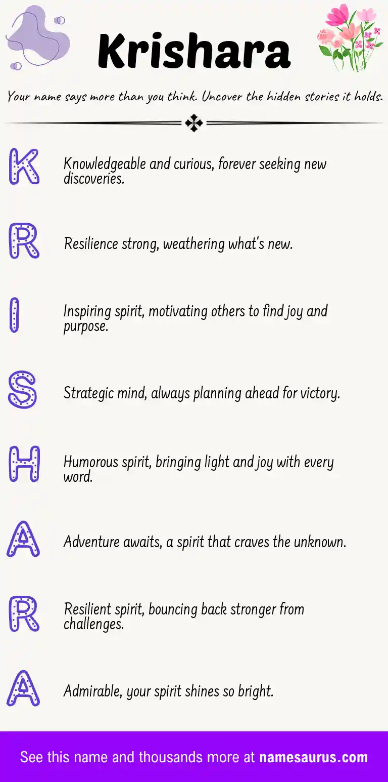 Acrostic poem about Krishara.