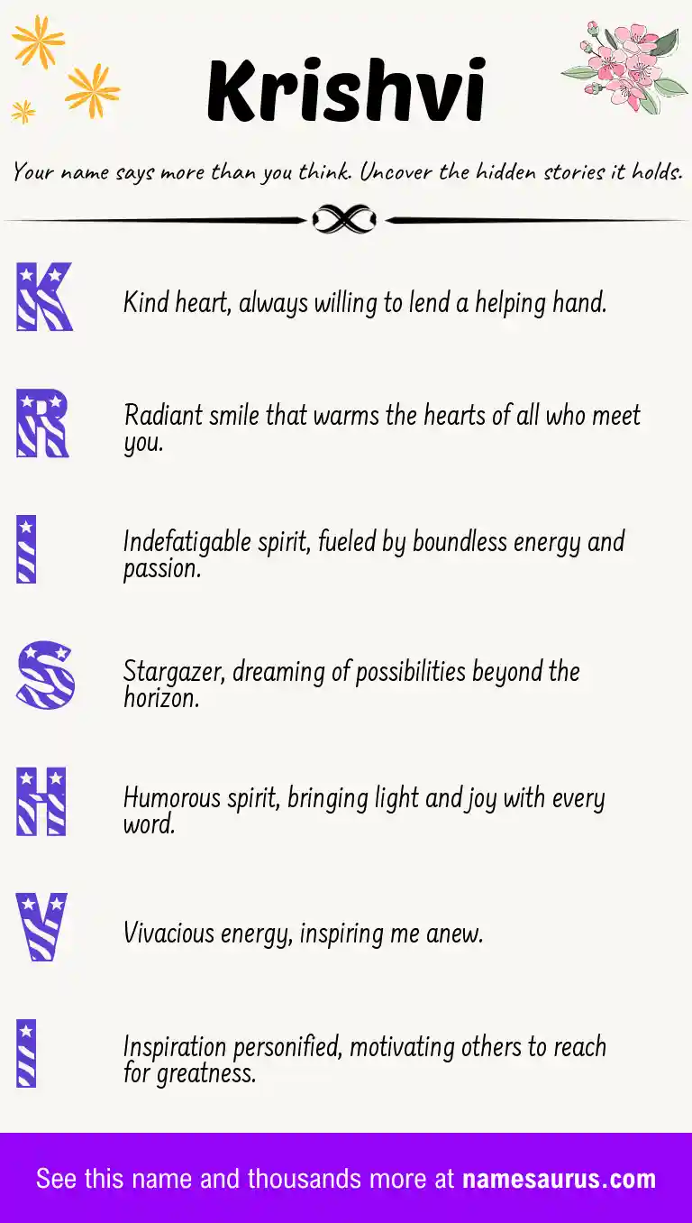 Acrostic poem about Krishvi.