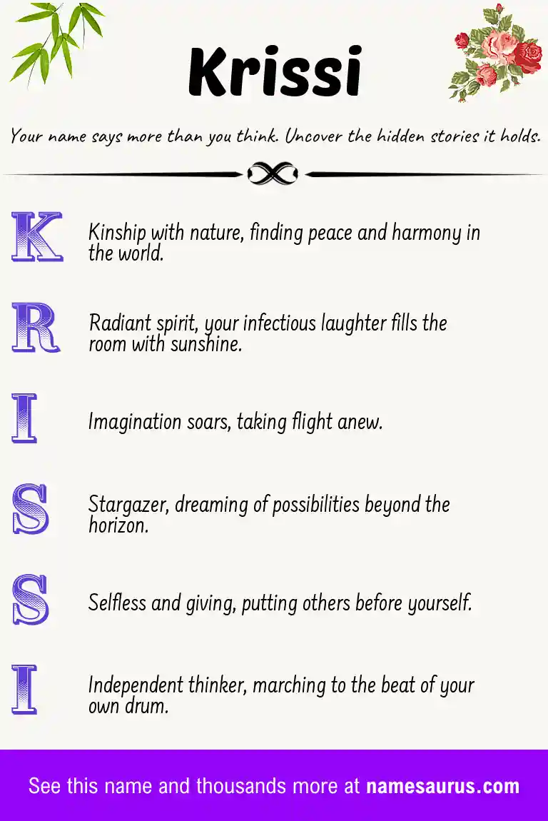 Acrostic poem about Krissi.