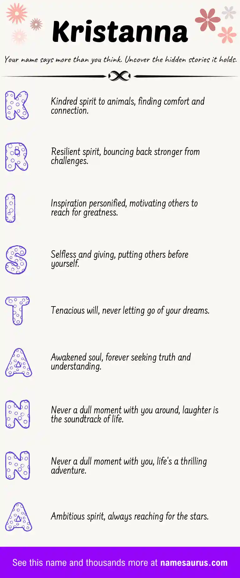 Acrostic poem about Kristanna.