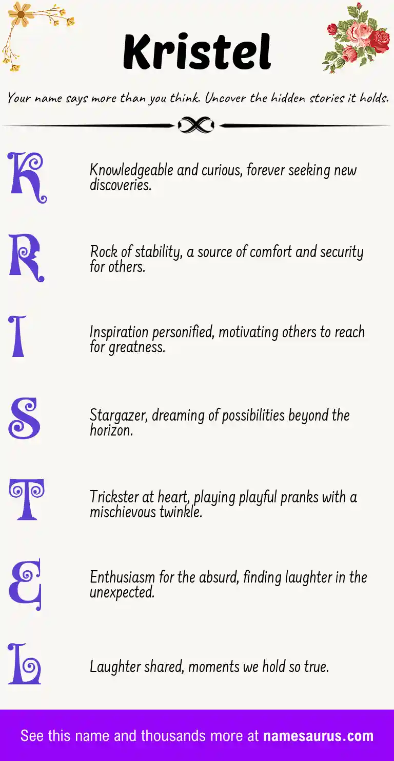 Acrostic poem about Kristel.
