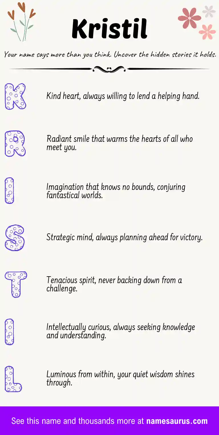 Acrostic poem about Kristil.