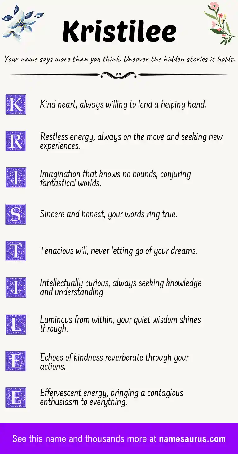 Acrostic poem about Kristilee.