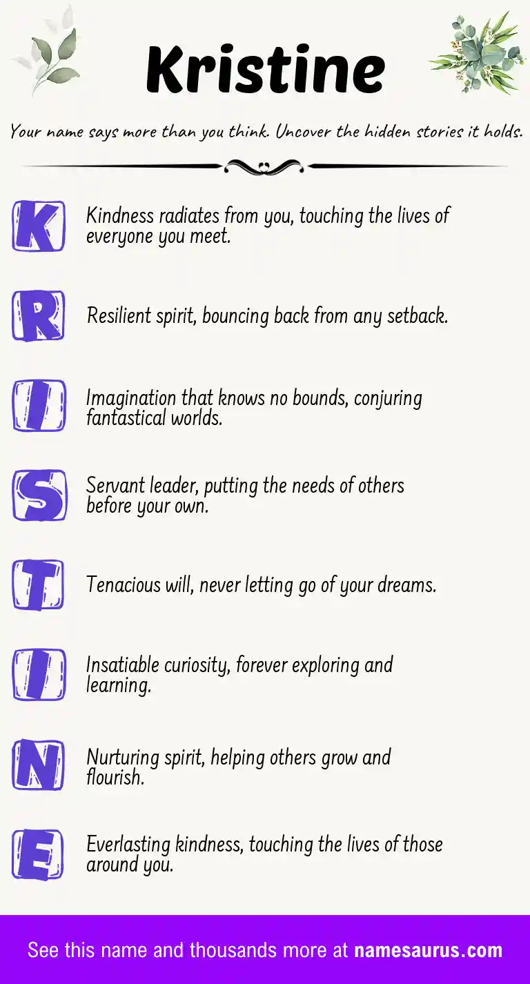 Acrostic poem about Kristine.