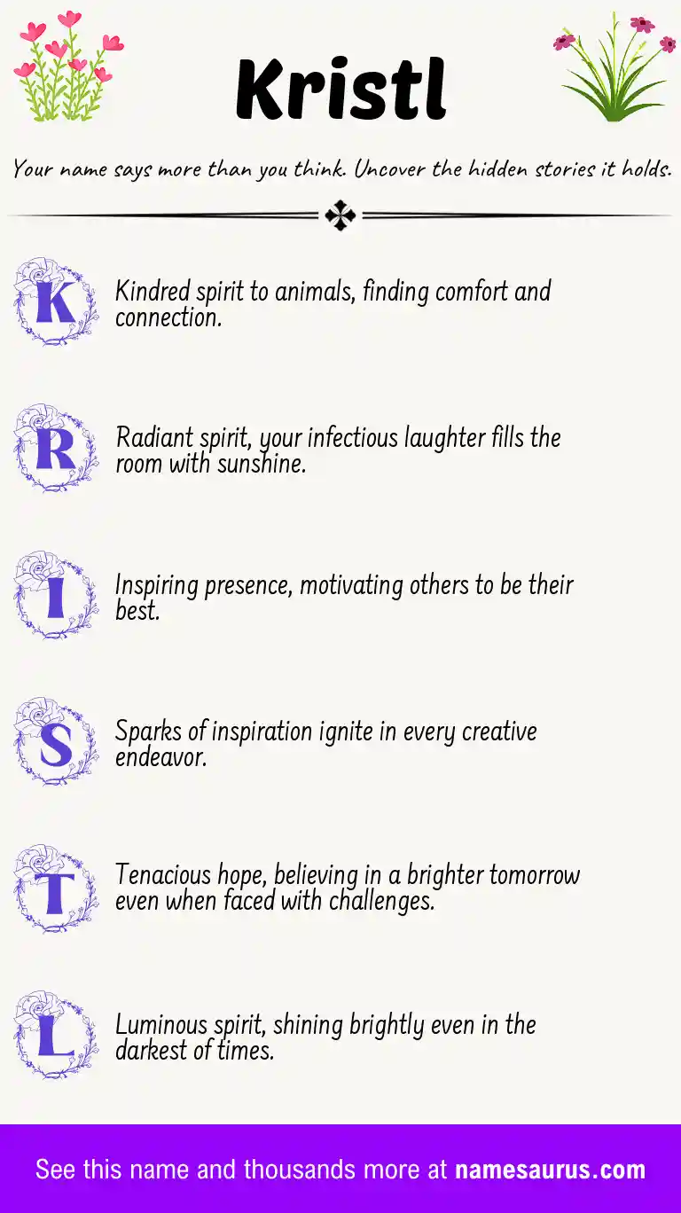 Acrostic poem about Kristl.