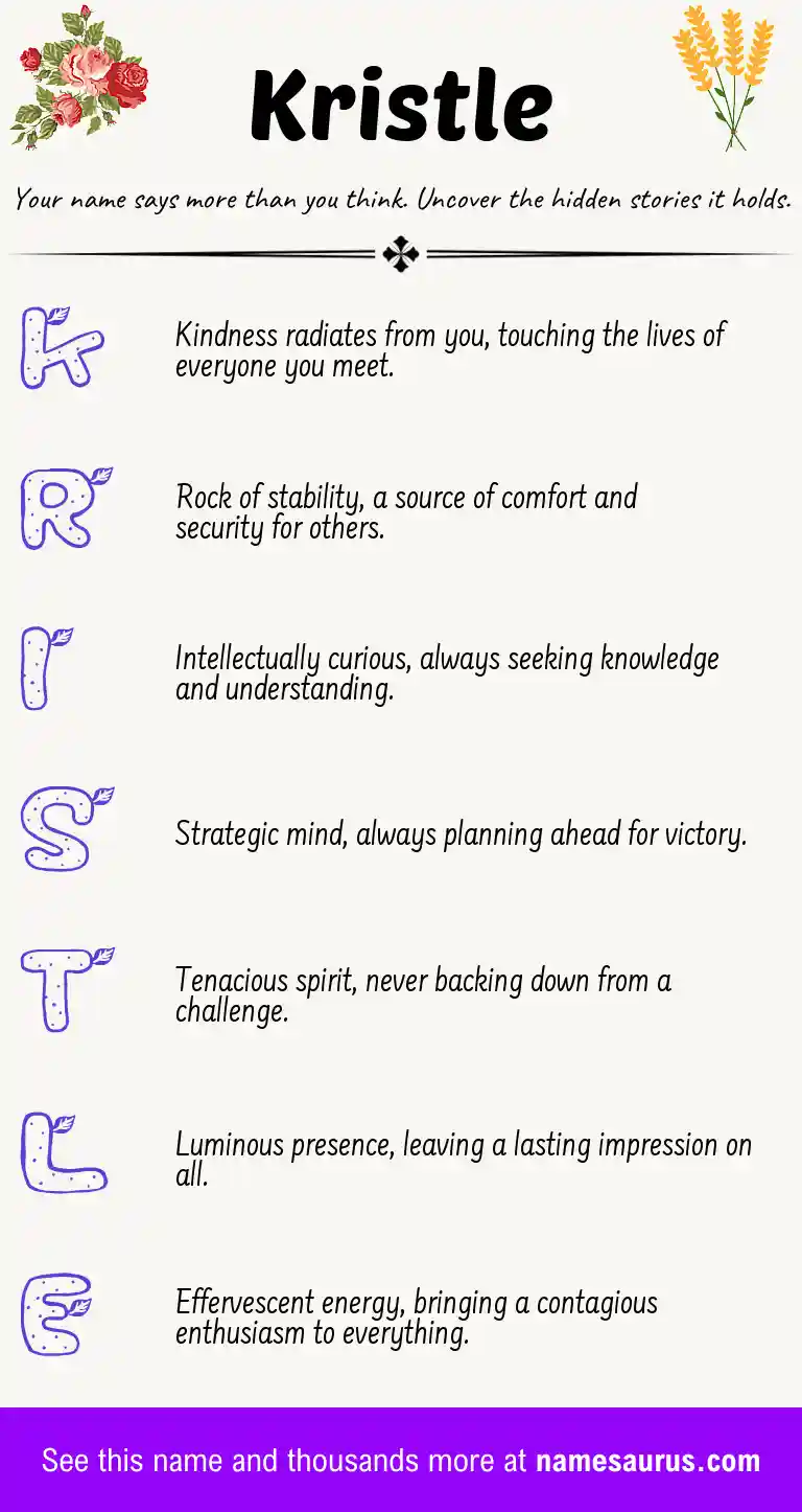 Acrostic poem about Kristle.