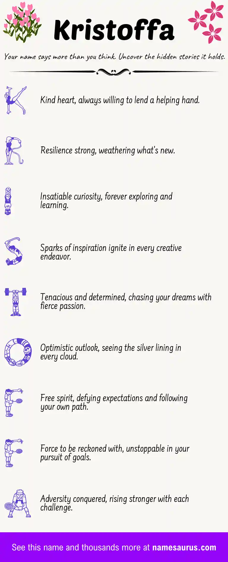 Acrostic poem about Kristoffa.