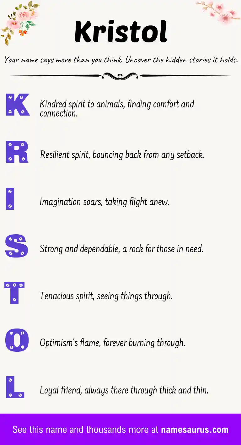 Acrostic poem about Kristol.