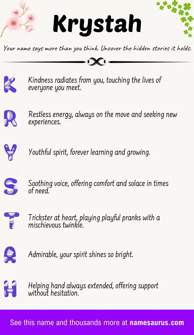 Acrostic poem about Krystah.