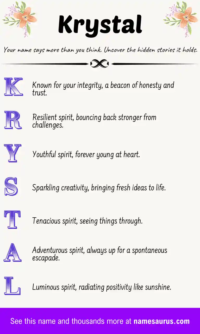 Acrostic poem about Krystal.