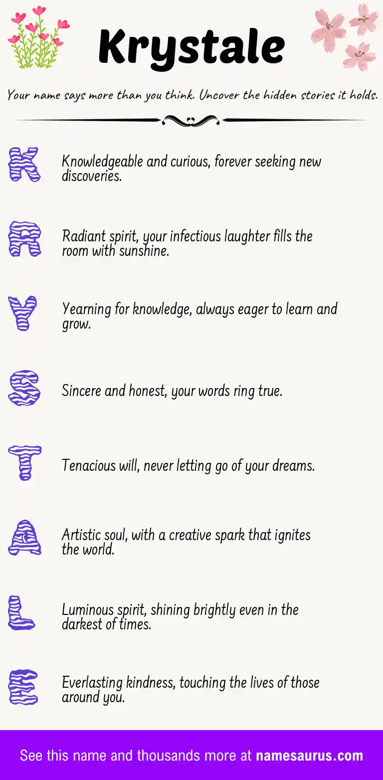 Acrostic poem about Krystale.
