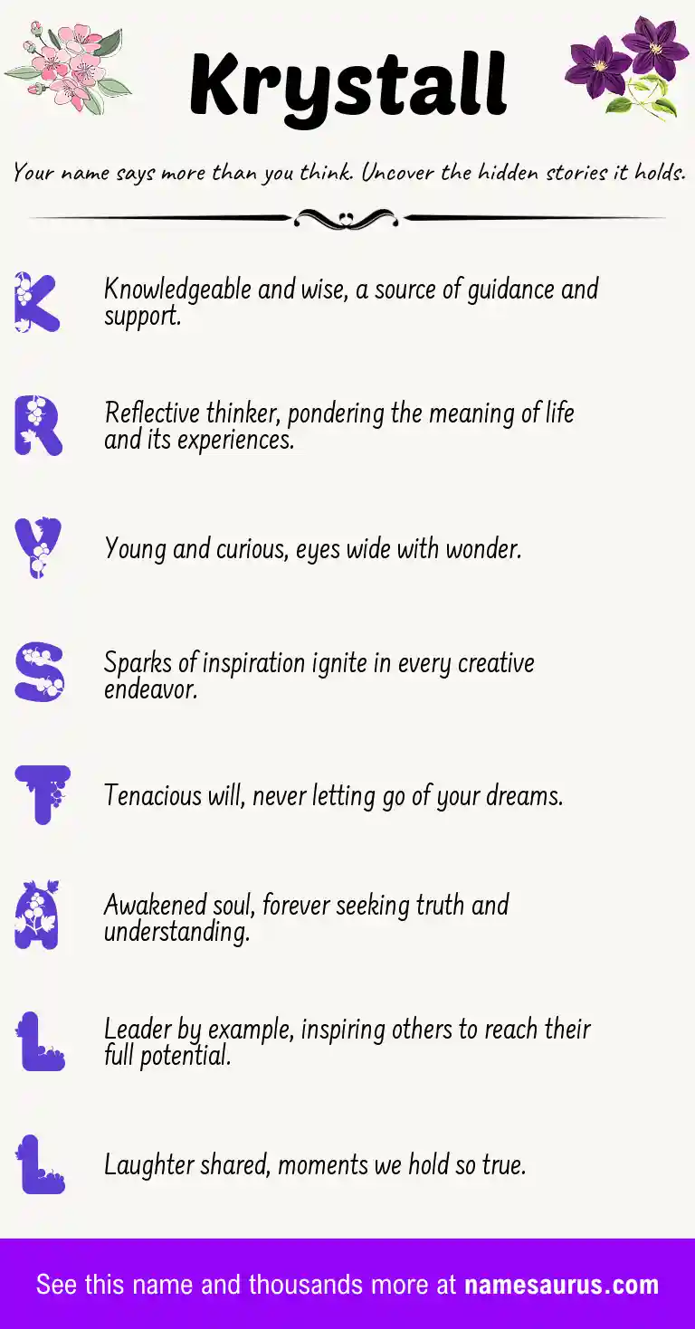 Acrostic poem about Krystall.