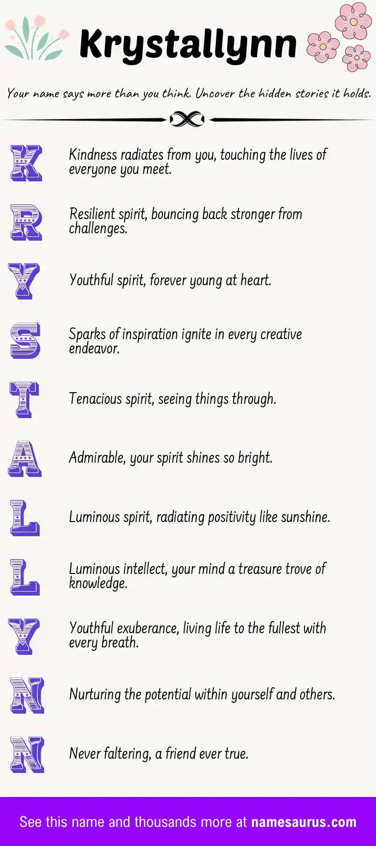 Acrostic poem about Krystallynn.