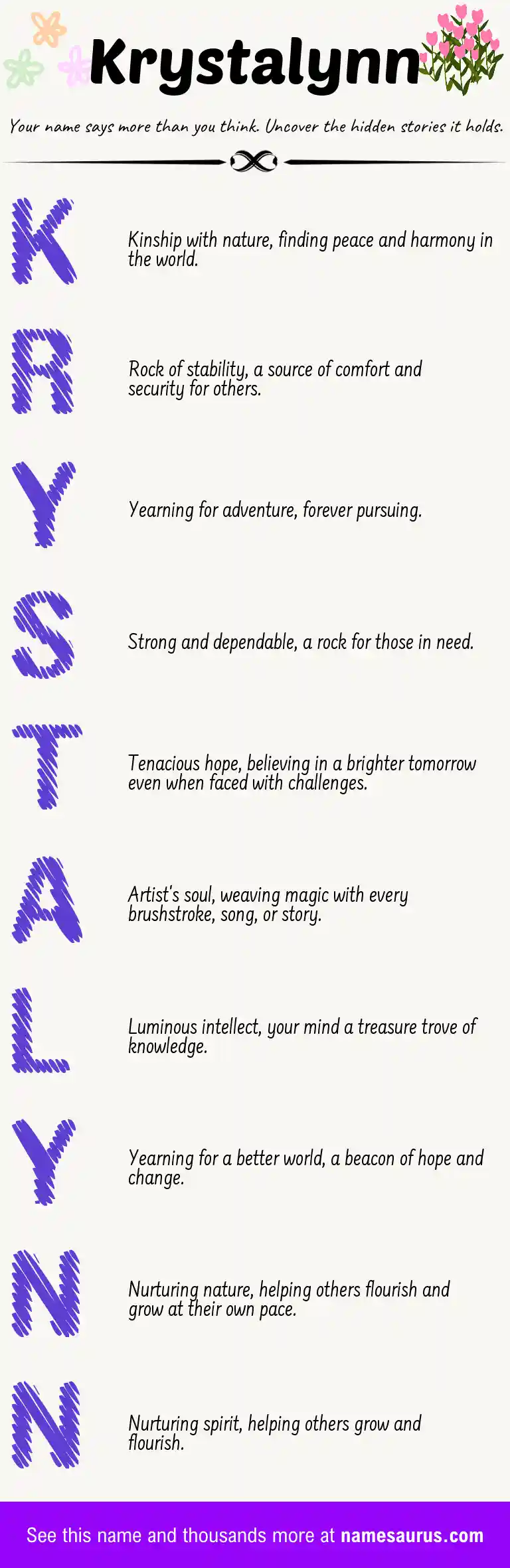 Acrostic poem about Krystalynn.
