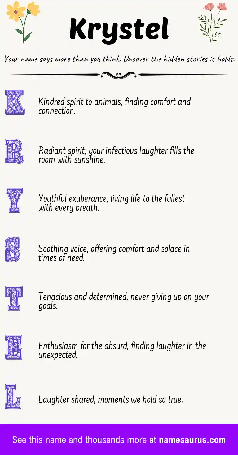 Acrostic poem about Krystel.