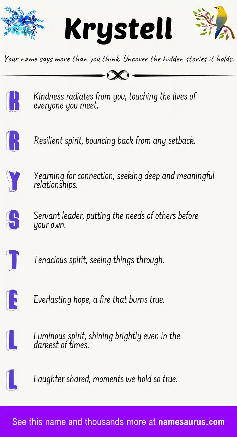 Acrostic poem about Krystell.