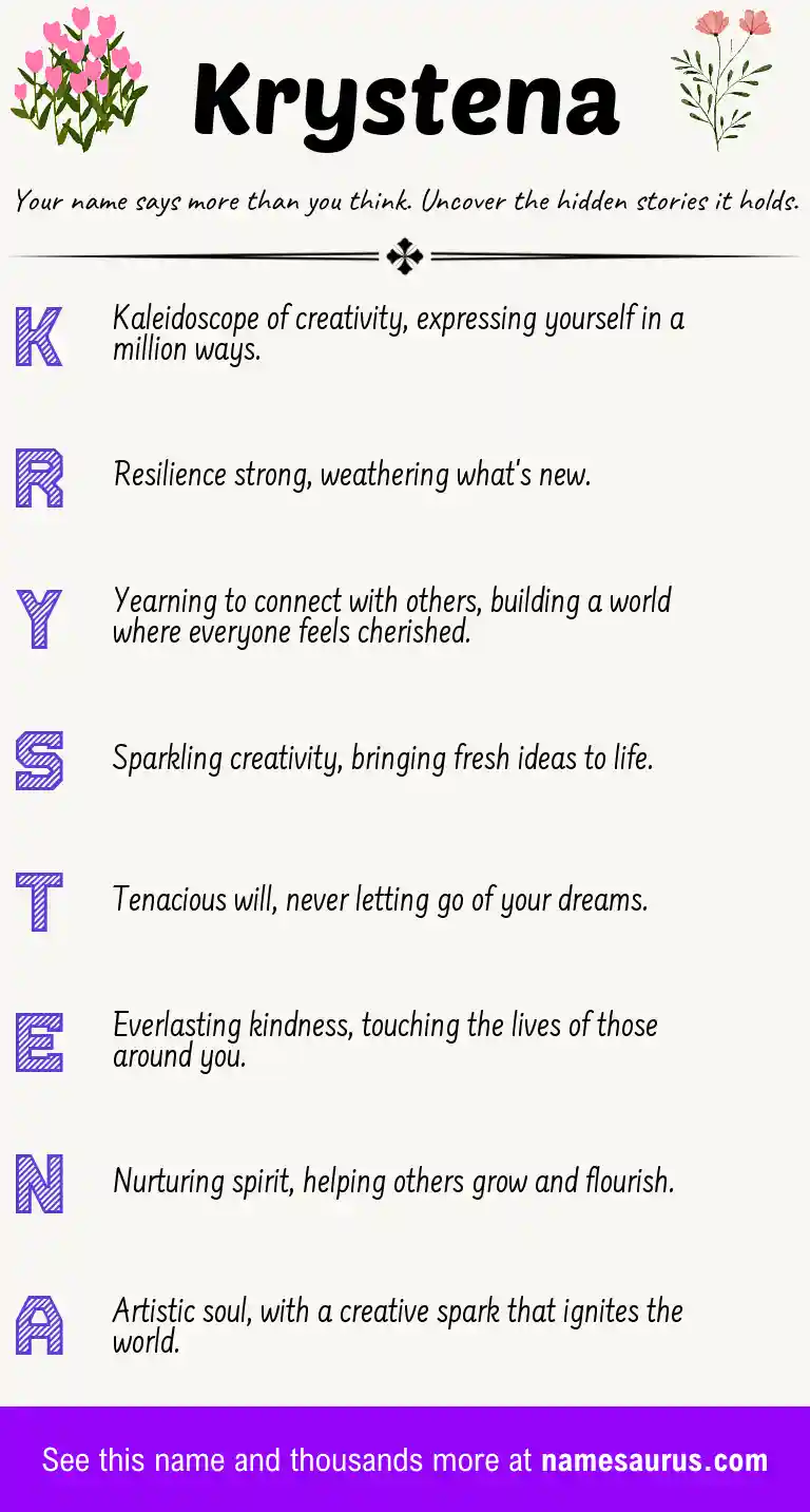 Acrostic poem about Krystena.