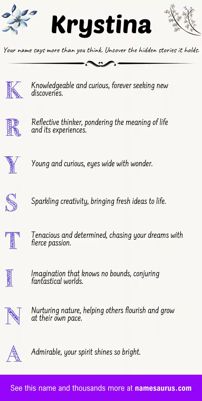 Acrostic poem about Krystina.