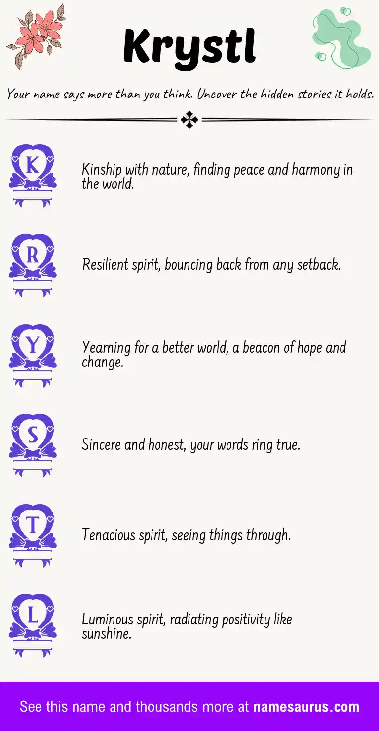 Acrostic poem about Krystl.