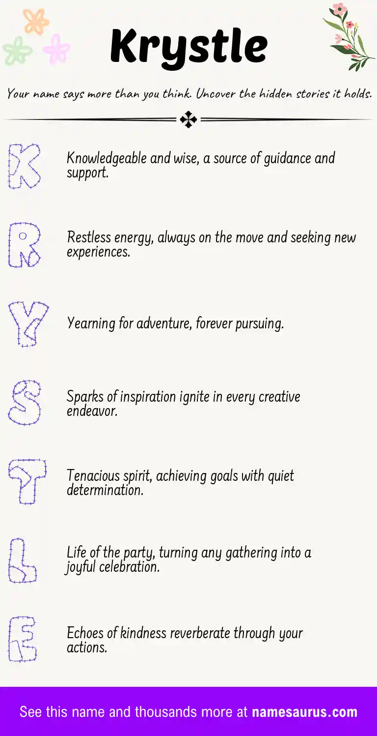 Acrostic poem about Krystle.