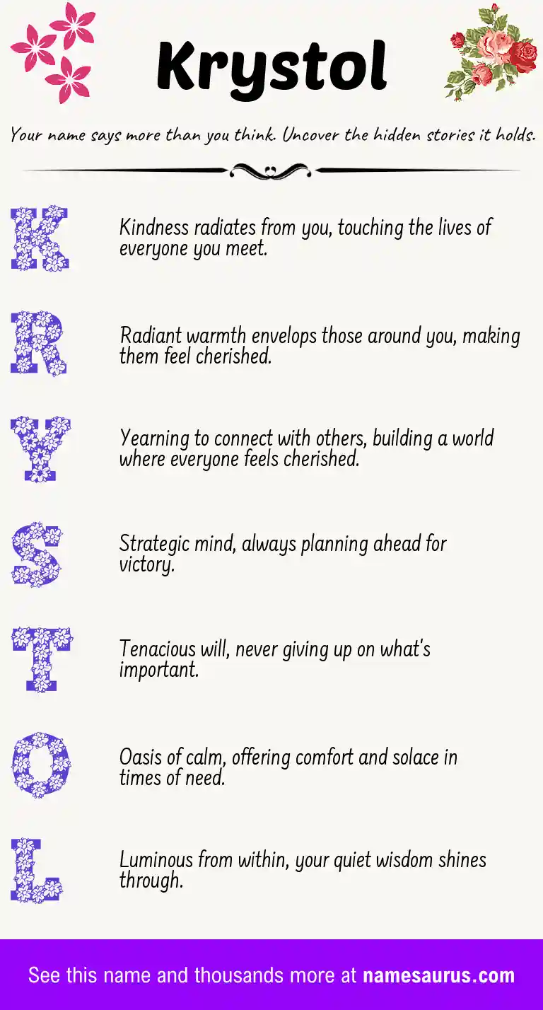 Acrostic poem about Krystol.