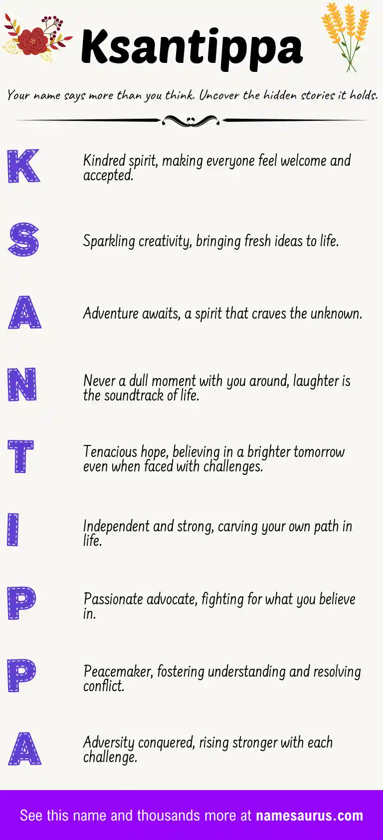 Acrostic poem about Ksantippa.