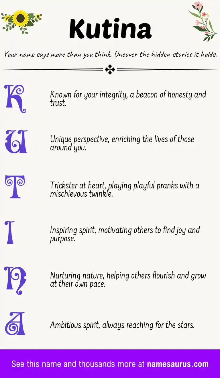 Acrostic poem about Kutina.