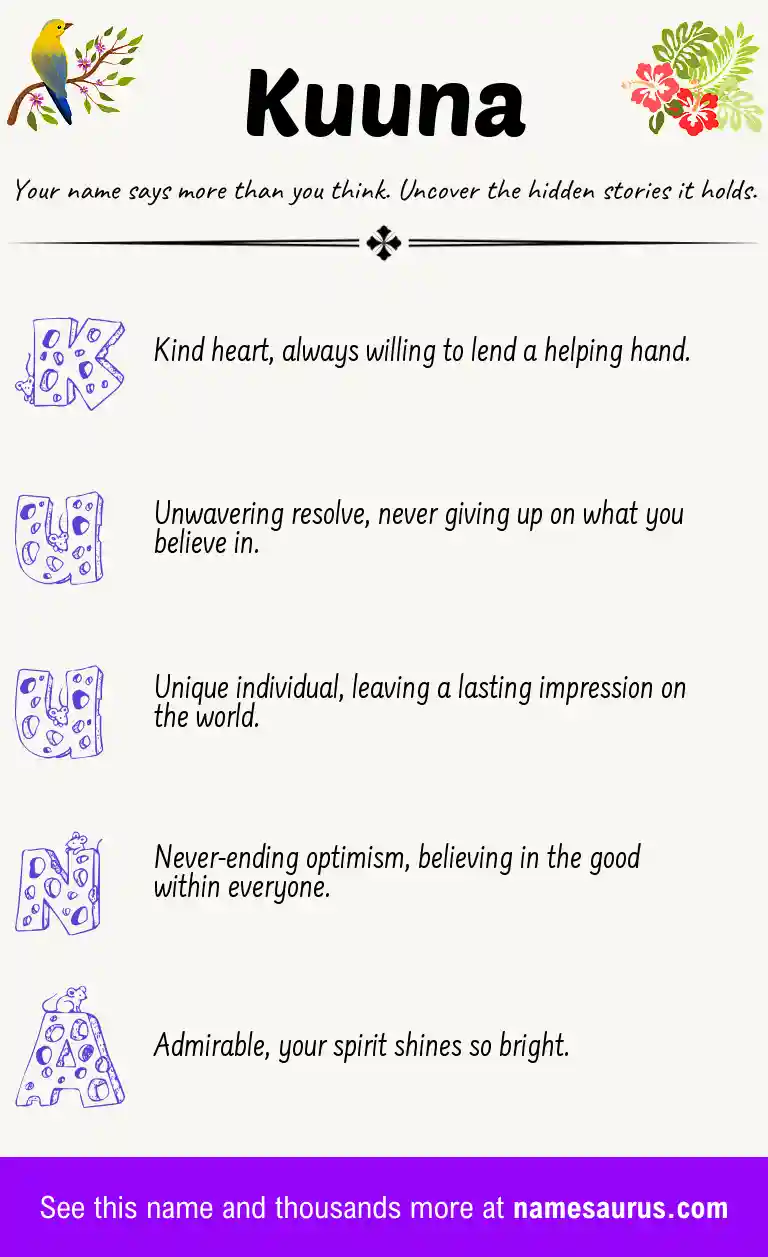 Acrostic poem about Kuuna.