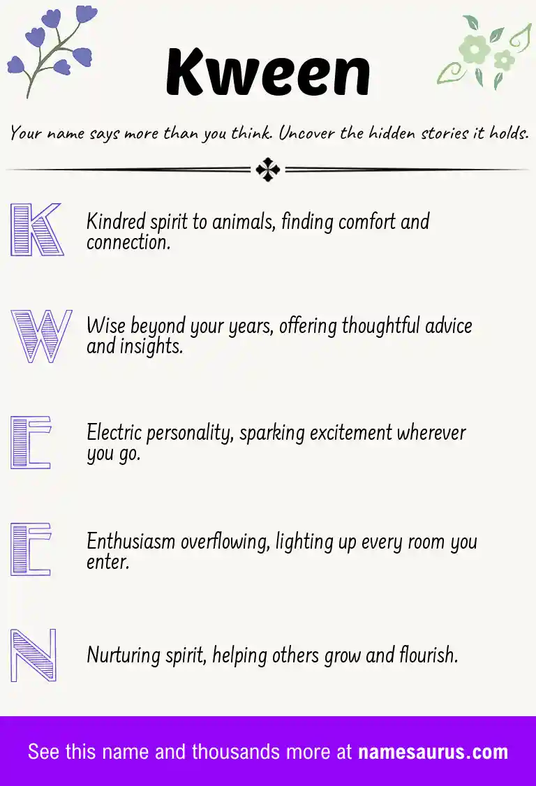 Acrostic poem about Kween.