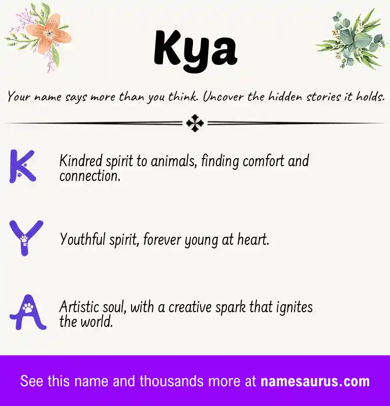 Acrostic poem about Kya.