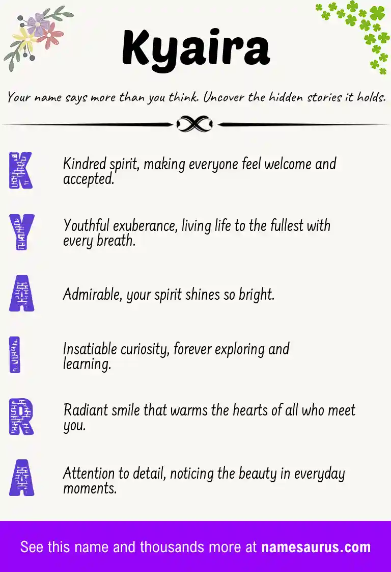 Acrostic poem about Kyaira.