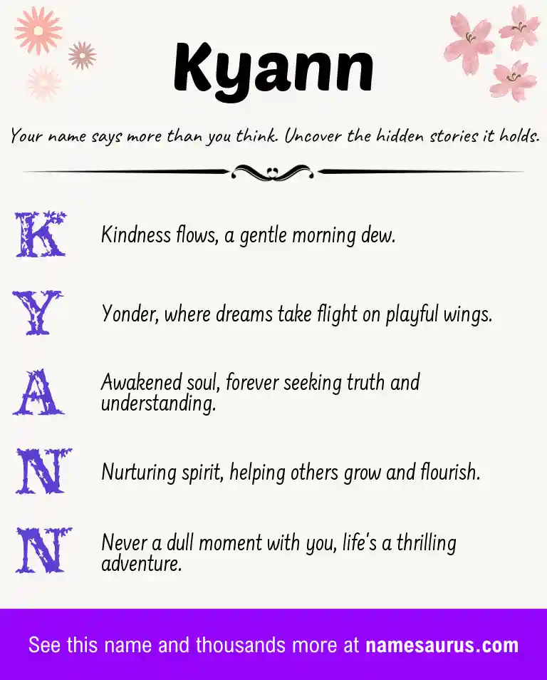 Acrostic poem about Kyann.