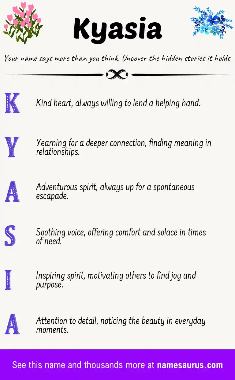 Acrostic poem about Kyasia.