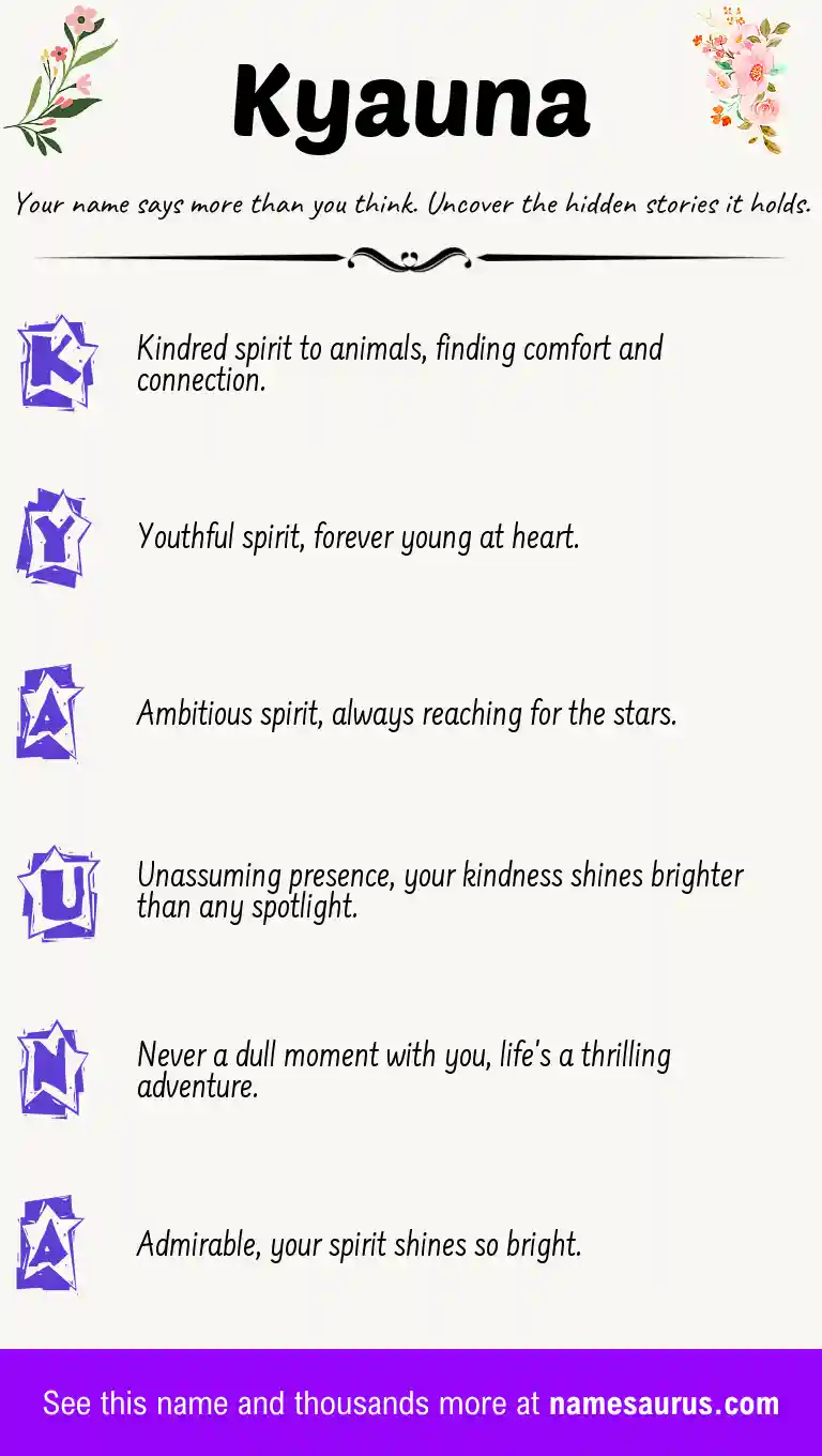 Acrostic poem about Kyauna.