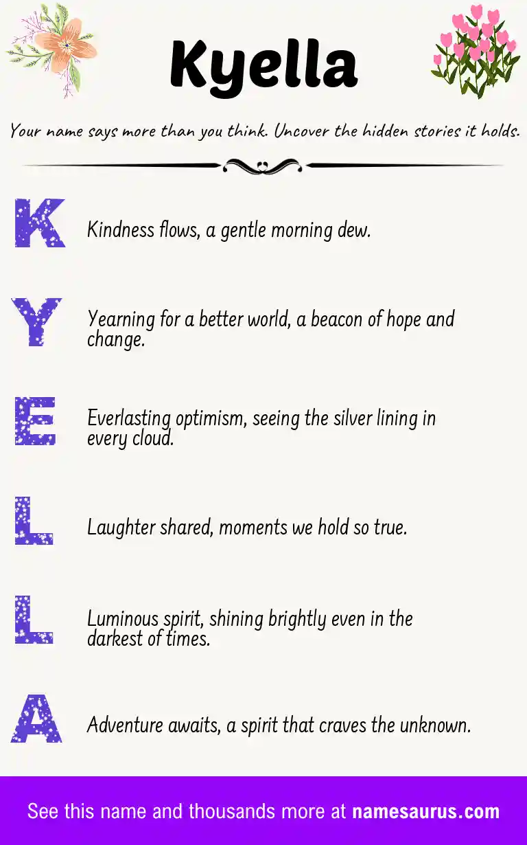 Acrostic poem about Kyella.
