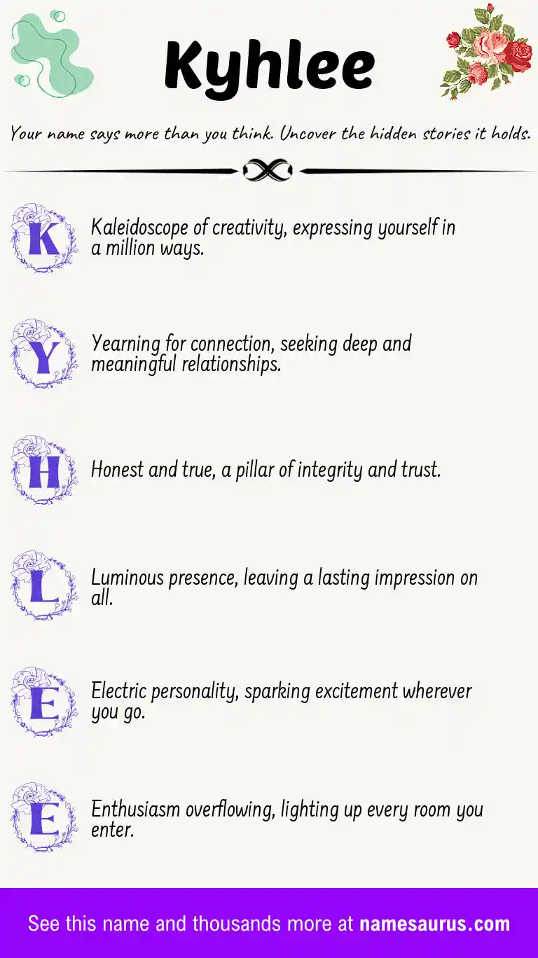 Acrostic poem about Kyhlee.