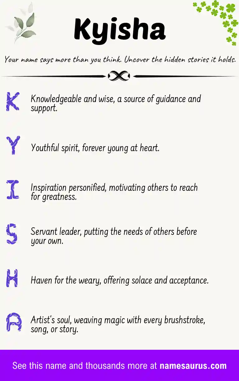 Acrostic poem about Kyisha.