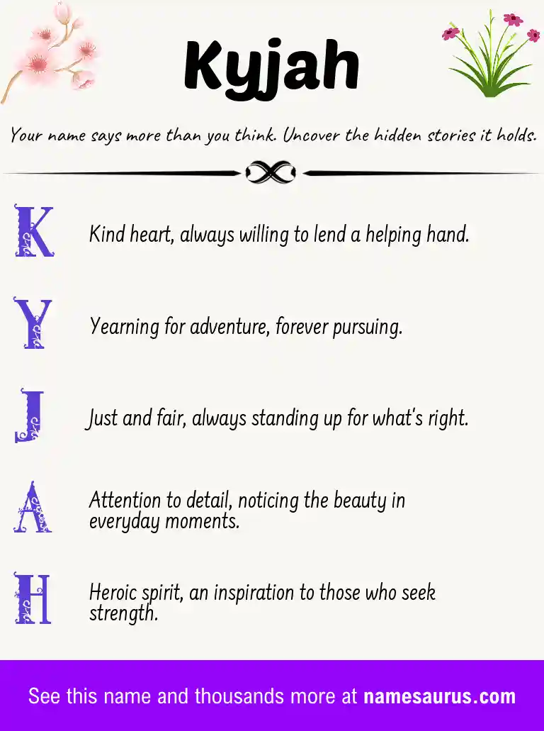 Acrostic poem about Kyjah.