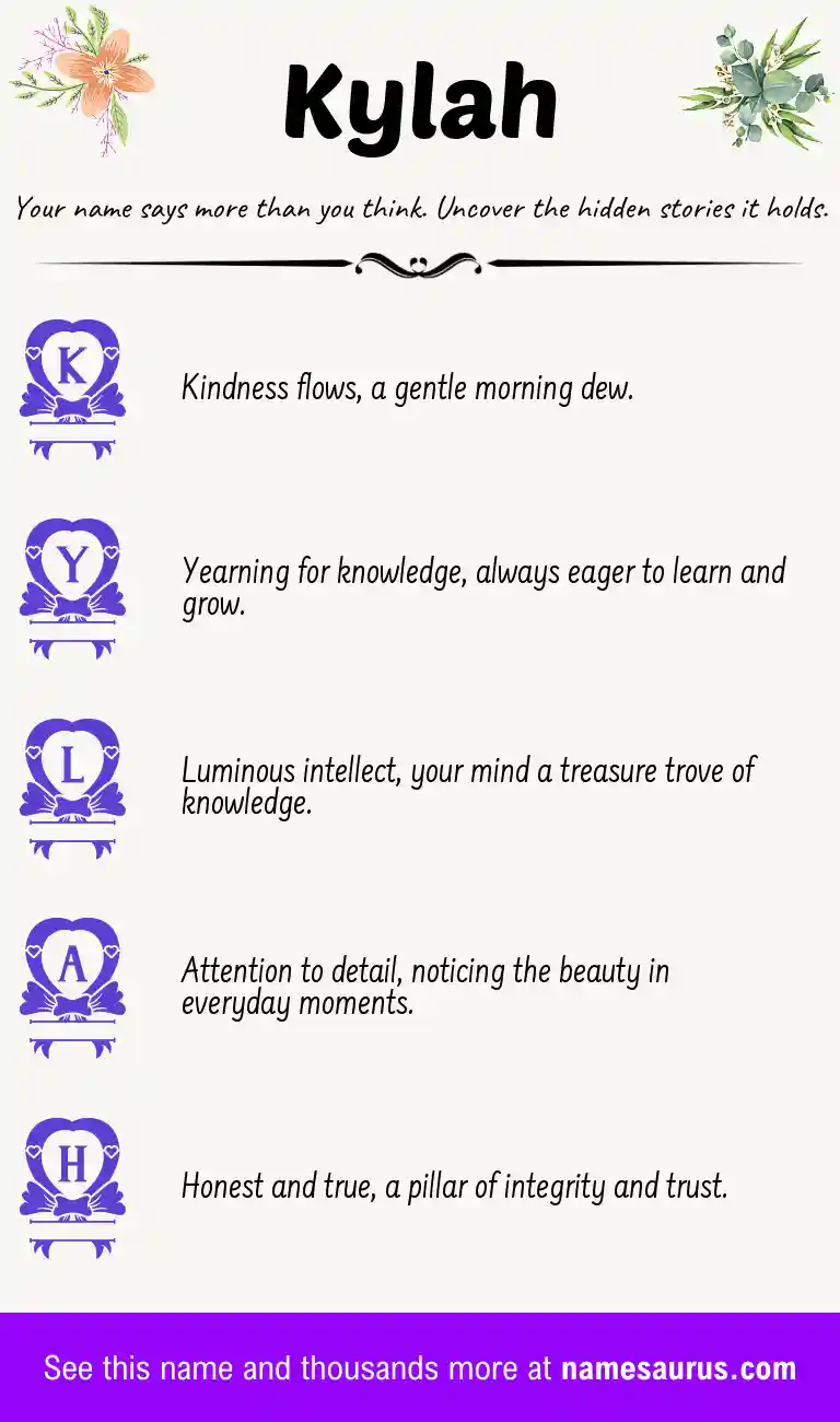 Acrostic poem about Kylah.