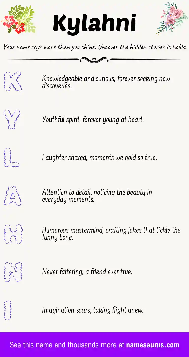 Acrostic poem about Kylahni.