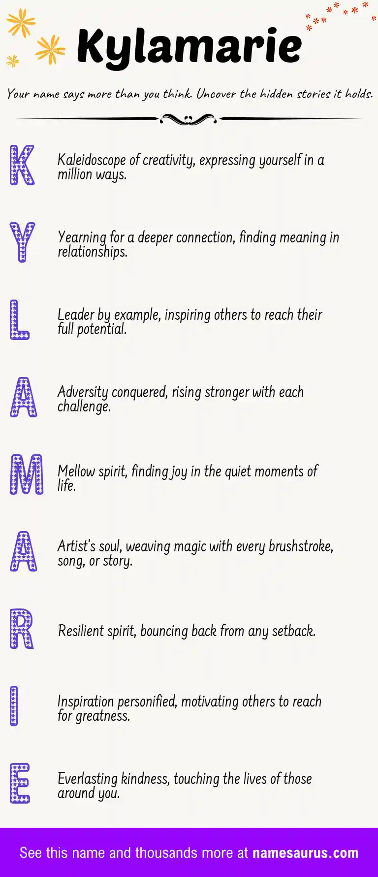 Acrostic poem about Kylamarie.