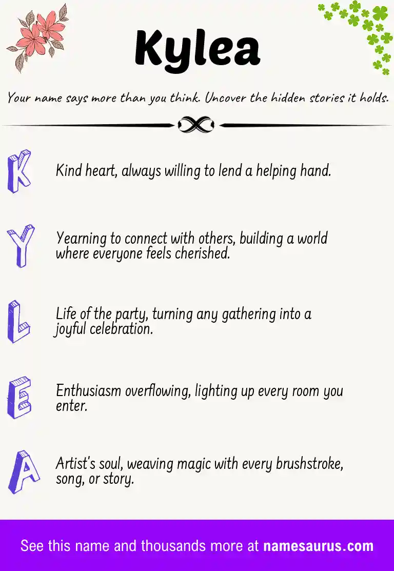 Acrostic poem about Kylea.