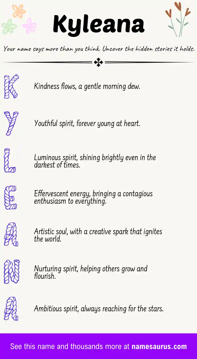 Acrostic poem about Kyleana.