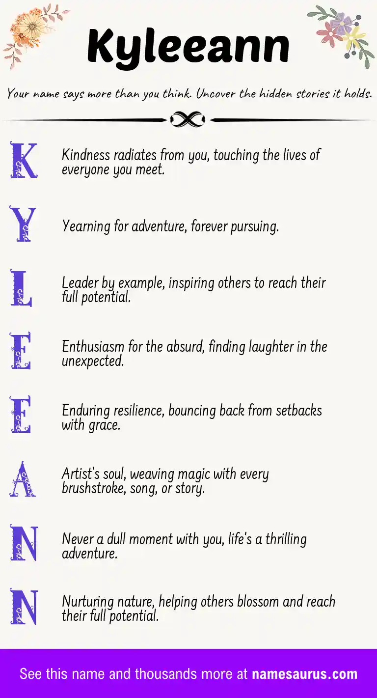 Acrostic poem about Kyleeann.