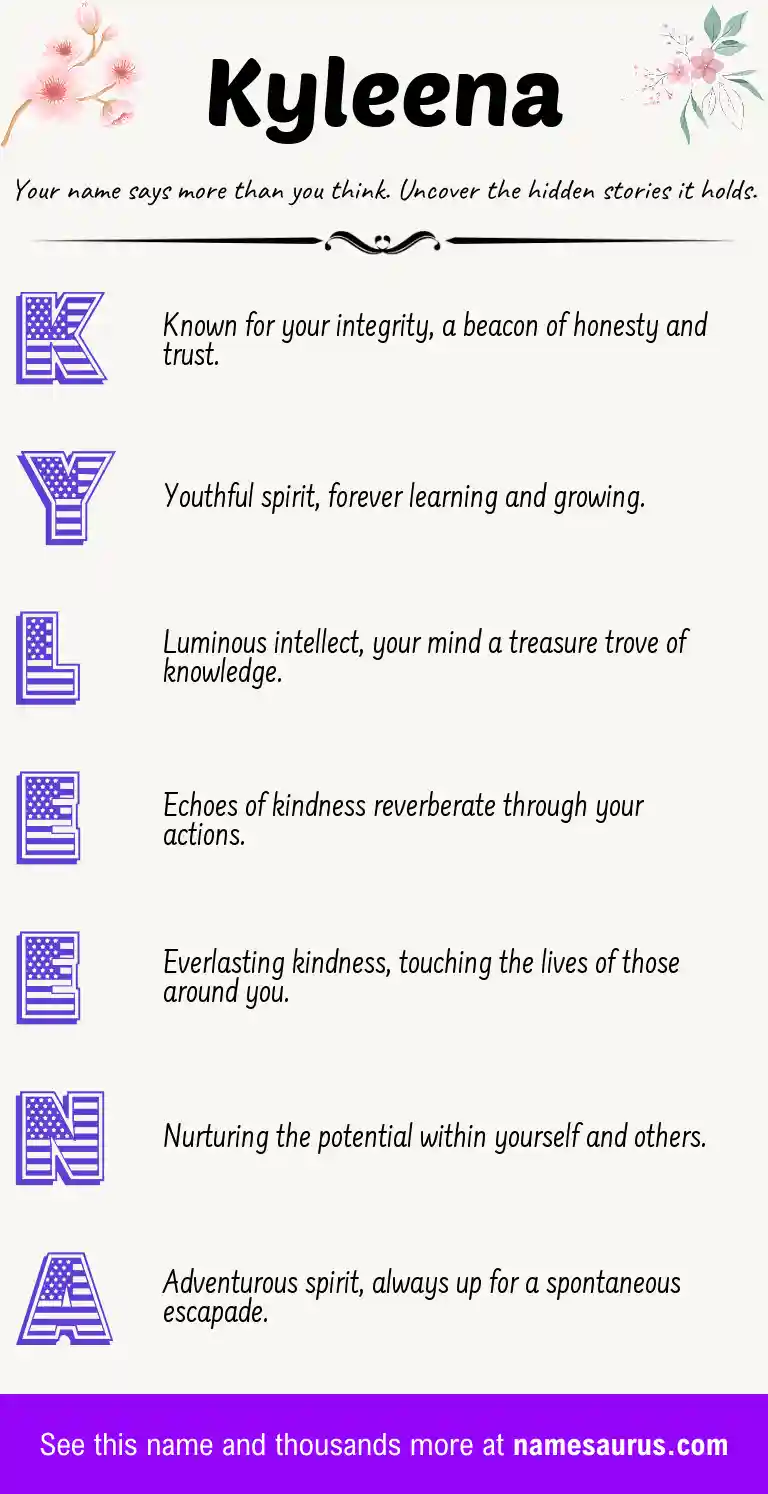 Acrostic poem about Kyleena.