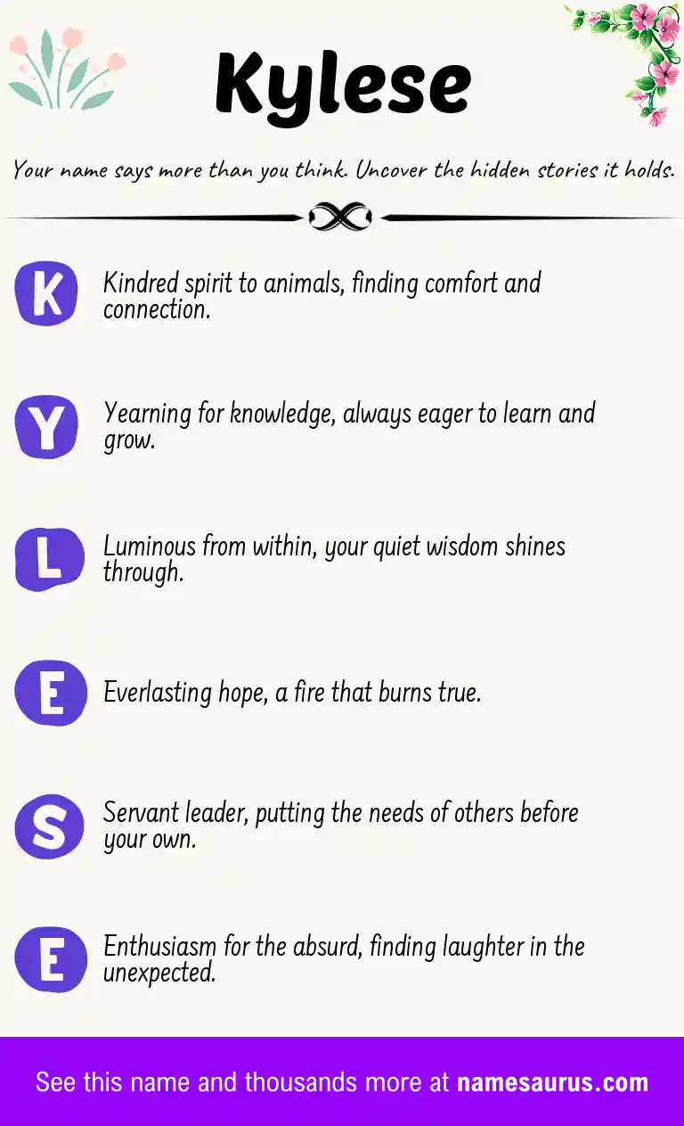 Acrostic poem about Kylese.