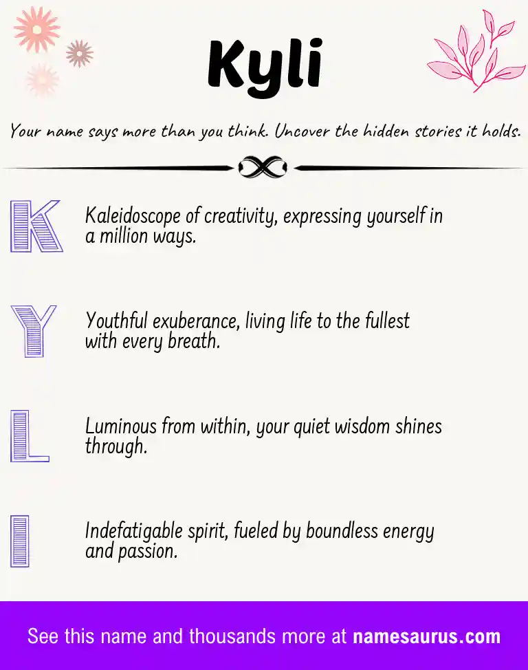 Acrostic poem about Kyli.